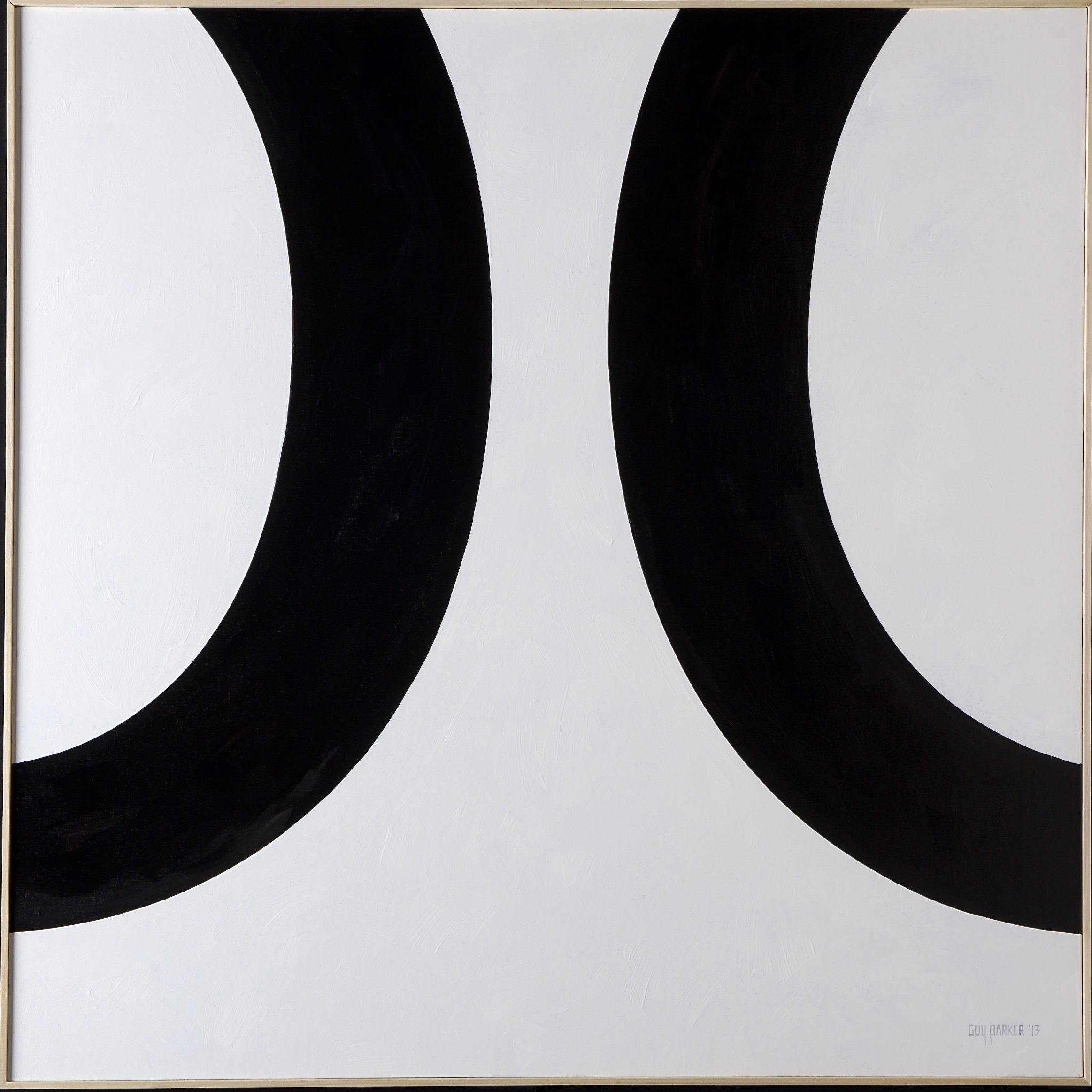 Letters "pq" acrylic on canvas board 40x40